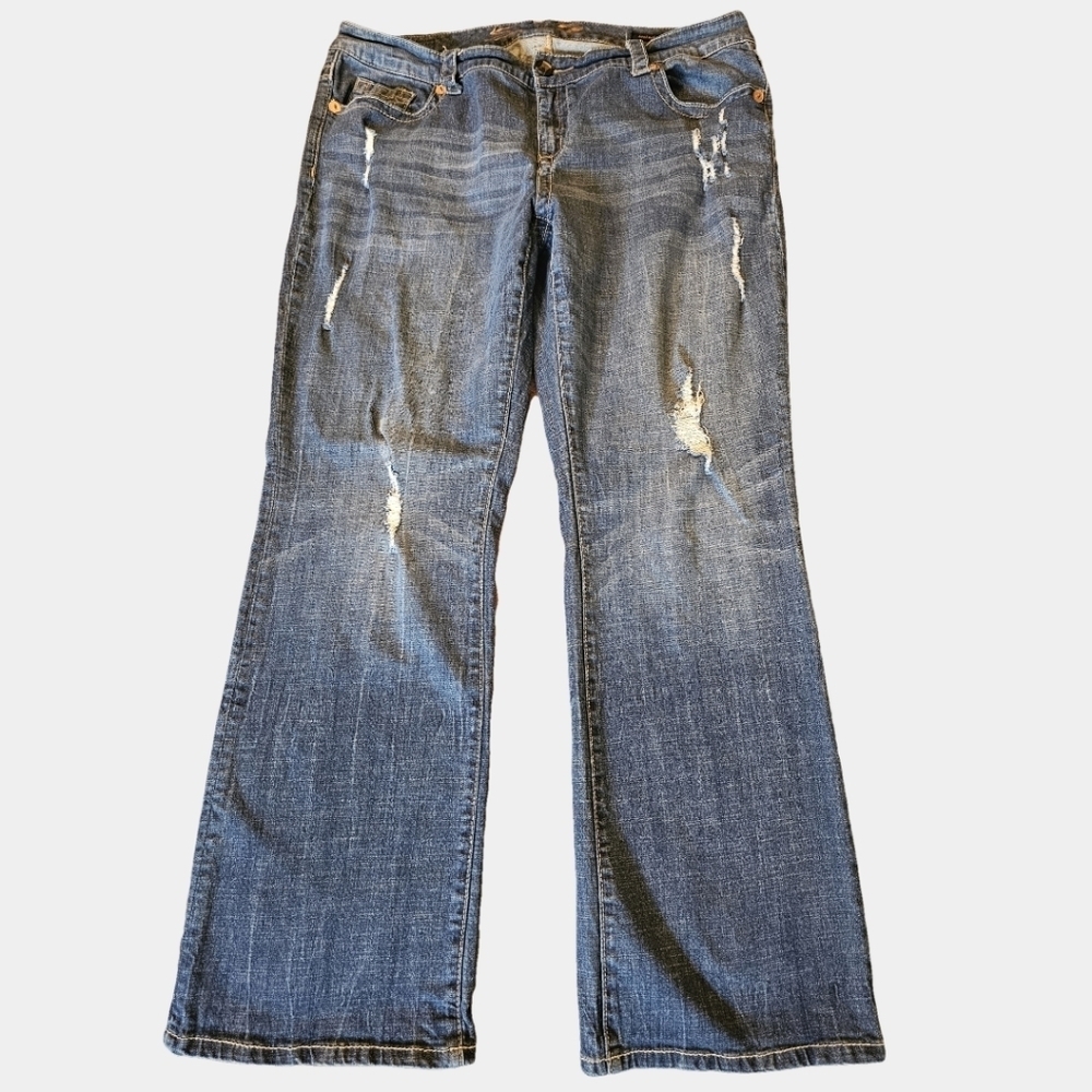 Seven Mid-Rise Dark Wash Bootcut Jeans Size 20W